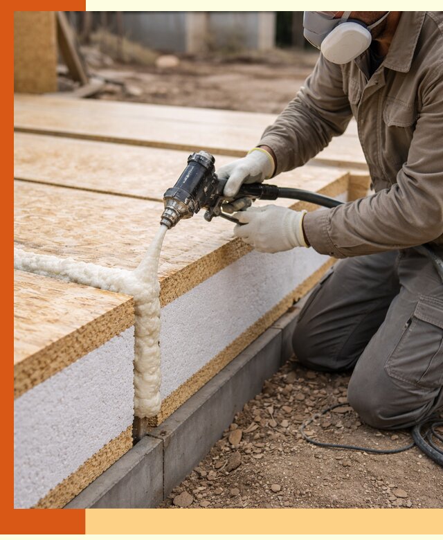 Утепление СИП-панелей пенополиуретаном (ППУ) в Краснотурьинске