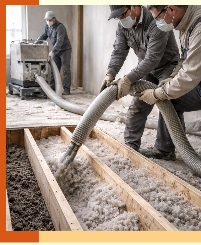 Заполнение полостей межэтажного перекрытия в Краснотурьинске эффективно и герметично