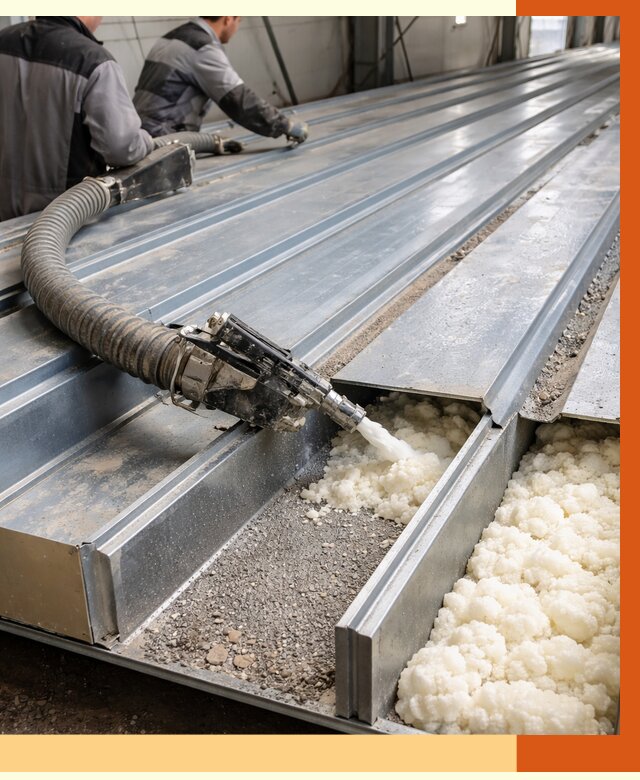 Заполнение пустот кровельных панелей в Краснотурьинске от 7656 руб. под ключ | ТепломастерКту