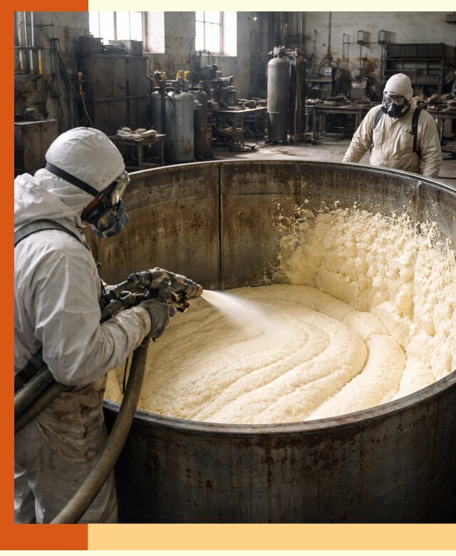 Заливка ппу в емкости с полной изоляцией и герметизацией в Краснотурьинске