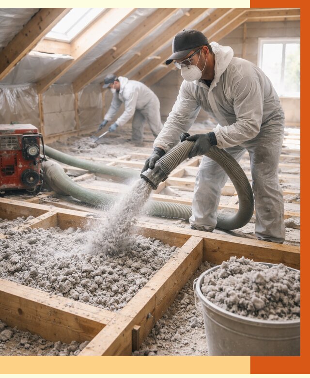 Утепление эковатой в Краснотурьинске от 3137 руб./м2 — монтаж и задувка | ТепломастерКту