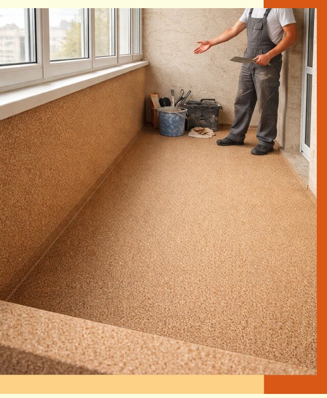 Утепление балкона жидкой пробкой в Краснотурьинске от 3881 руб/м² под ключ | ТепломастерКту