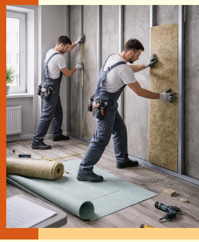 Шумоизоляция квартиры под ключ в Краснотурьинске — профессионально и гарантированно