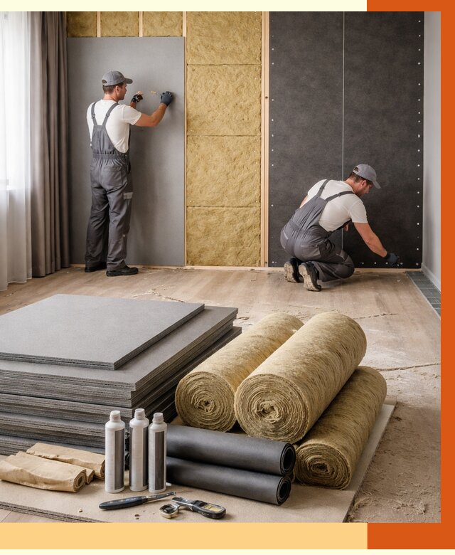 Шумоизоляция дома в Краснотурьинске от 4785 руб/м2 — комплексная звукоизоляция под ключ | ТепломастерКту