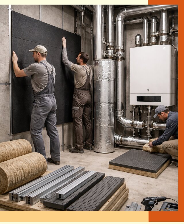 Шумоизоляция котельной в Краснотурьинске от 6911 руб. под ключ | Профессиональная звукоизоляция — ТепломастерКту