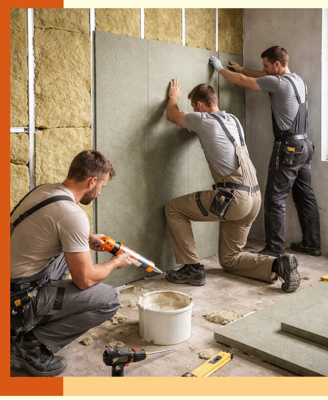 Профессиональная шумоизоляция стен в Краснотурьинске для квартир и домов