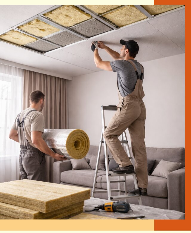 Шумоизоляция потолка в Краснотурьинске от 2392 руб. под ключ | Профессионально — ТепломастерКту