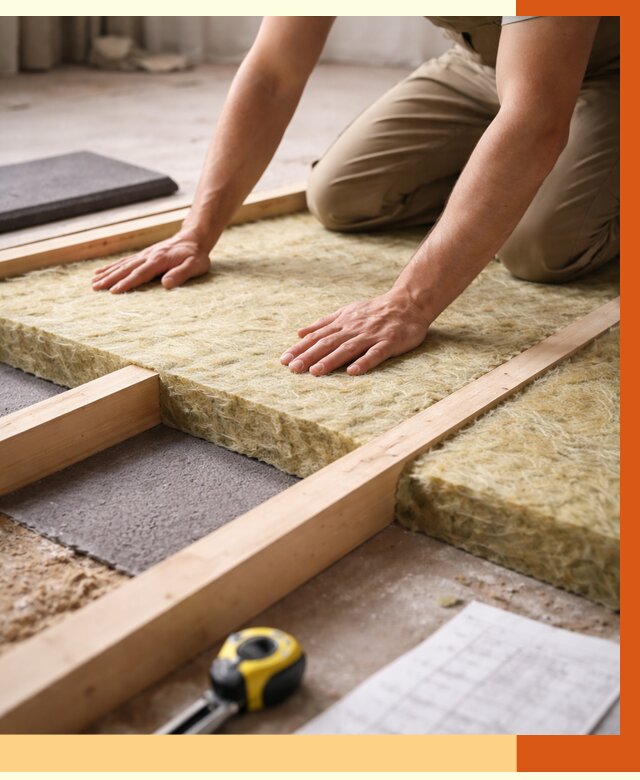 Шумоизоляция пола в Краснотурьинске от 1329 руб./м² — профессиональная звукоизоляция | ТепломастерКту