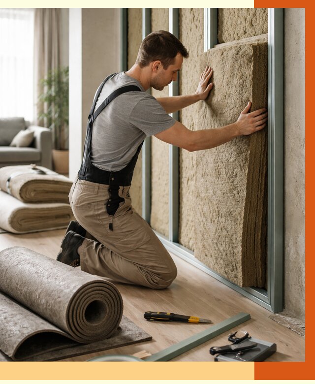 Шумоизоляция перегородок в Краснотурьинске от 1754 руб. за м2 — ТепломастерКту