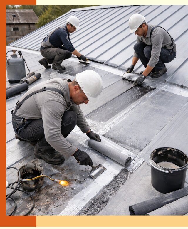 Гидроизоляция металлической кровли с гарантией в Краснотурьинске