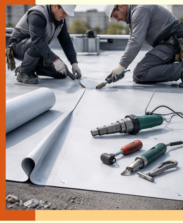 Гидроизоляция мембранной кровли в Краснотурьинске: монтаж и ремонт быстро