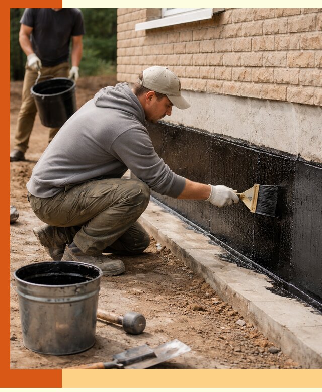 Гидроизоляция цоколя домов и зданий в Краснотурьинске эффективными методами