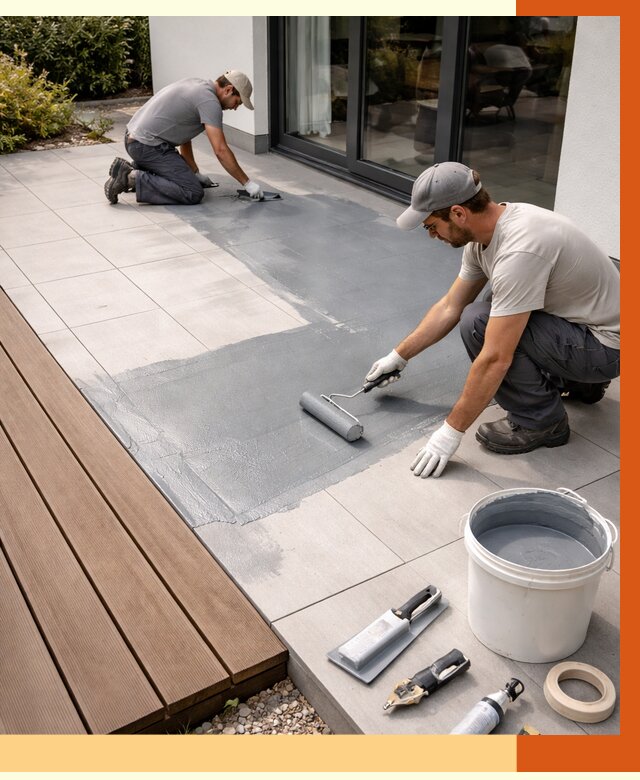 Гидроизоляция террасы в Краснотурьинске под ключ от 7975 руб./м² | ТепломастерКту