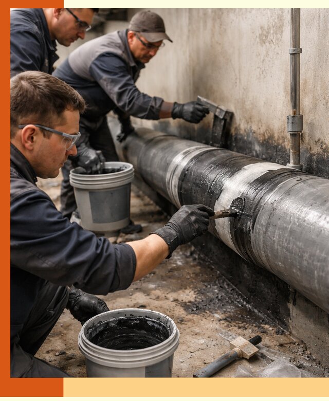 Гидроизоляция труб в Краснотурьинске — защита и герметизация коммуникаций