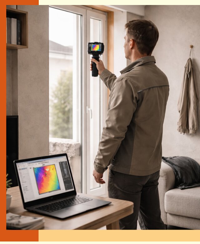 Тепловизионное обследование квартиры в Краснотурьинске для поиска утечек тепла