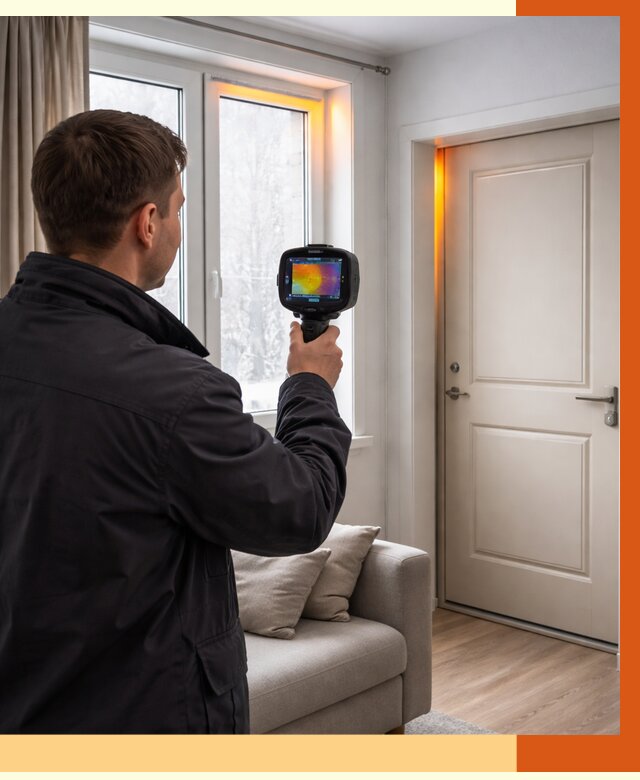 Тепловизионное обследование окон и дверей в Краснотурьинске от 4785 руб. | ТепломастерКту