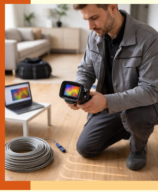 Тепловизионное обследование тёплого пола в Краснотурьинске для точной диагностики