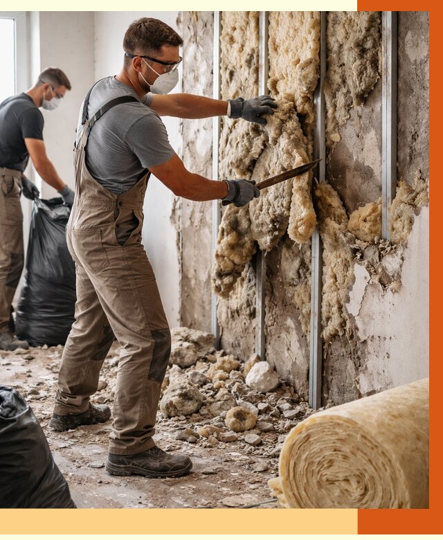 Демонтаж старого утеплителя в Краснотурьинске от 3722 руб. — работы под ключ | ТепломастерКту