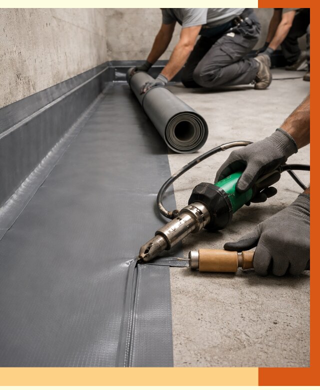 Монтаж гидроизоляционной мембраны в Краснотурьинске от 1058 руб/м2 | ТепломастерКту