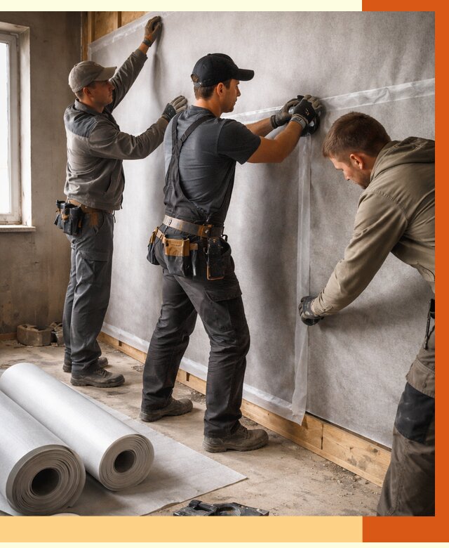 Монтаж ветроизоляции в Краснотурьинске от 4785 руб./м2 — профессионально | ТепломастерКту