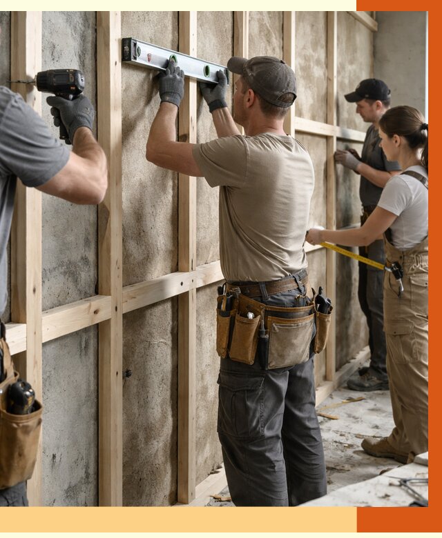 Монтаж обрешетки под утепление в Краснотурьинске от 1223 руб/м² | Заказать у ТепломастерКту