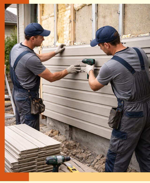 Монтаж сайдинга после утепления в Краснотурьинске качественно и надежно